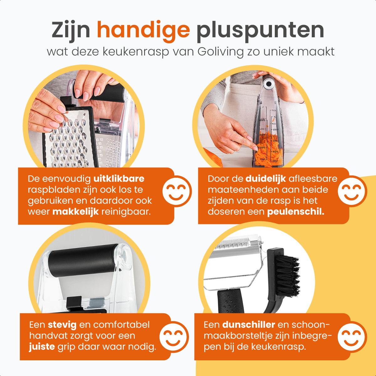 Goliving Keukenrasp met Opvangbak