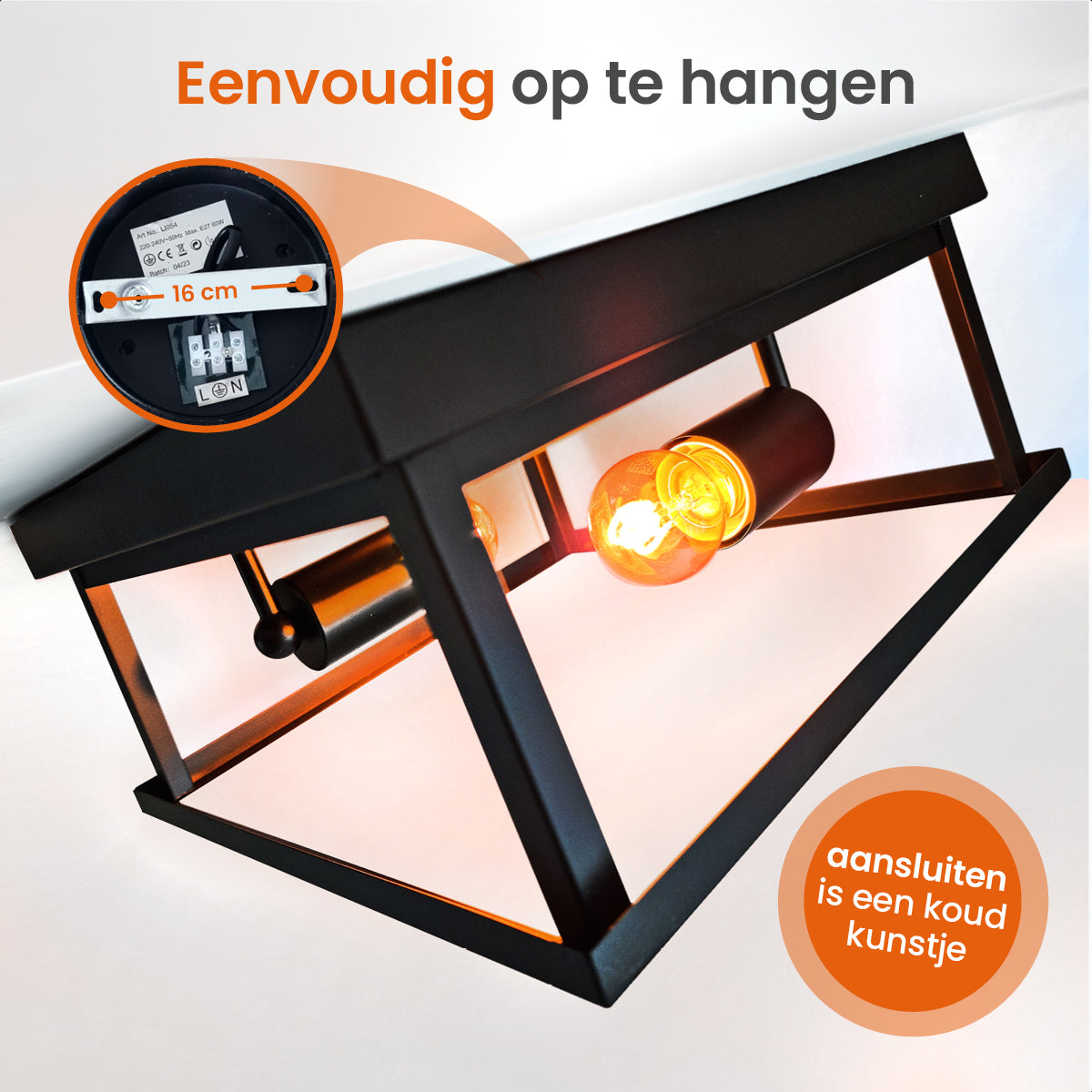 Goliving Plafondlamp Industrieel - E27