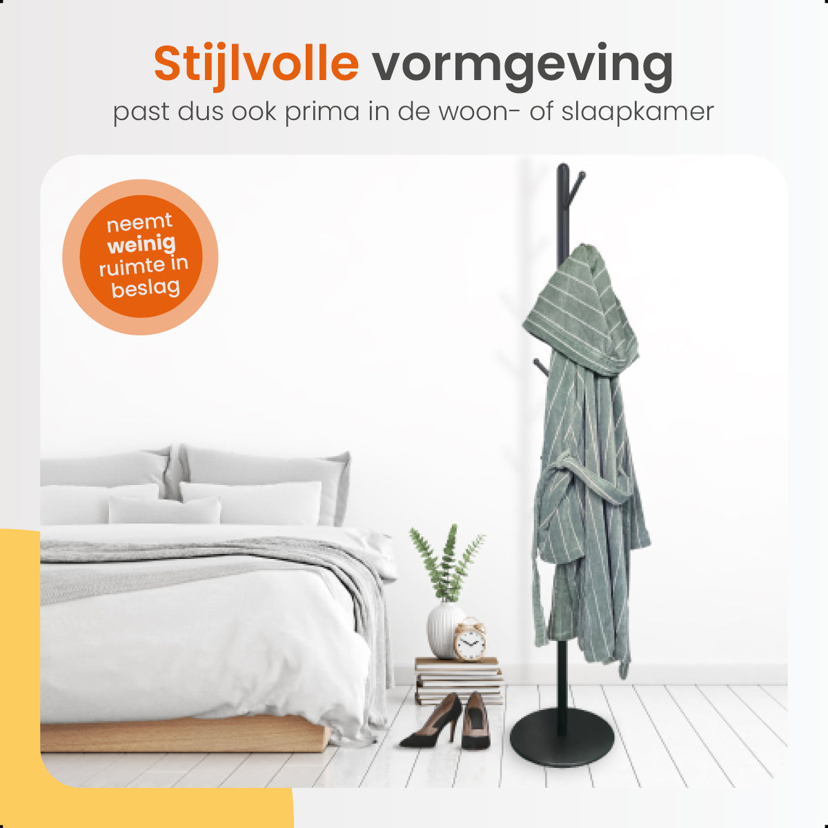 Goliving Kapstok Staand - 8 Haken - 175cm