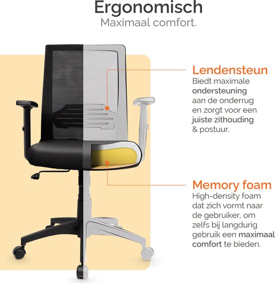 Goliving Ergonomisch Bureaustoel - Zwart