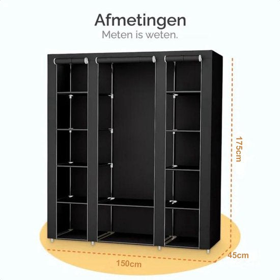 Goliving Opvouwbare Kledingkast - Zwart
