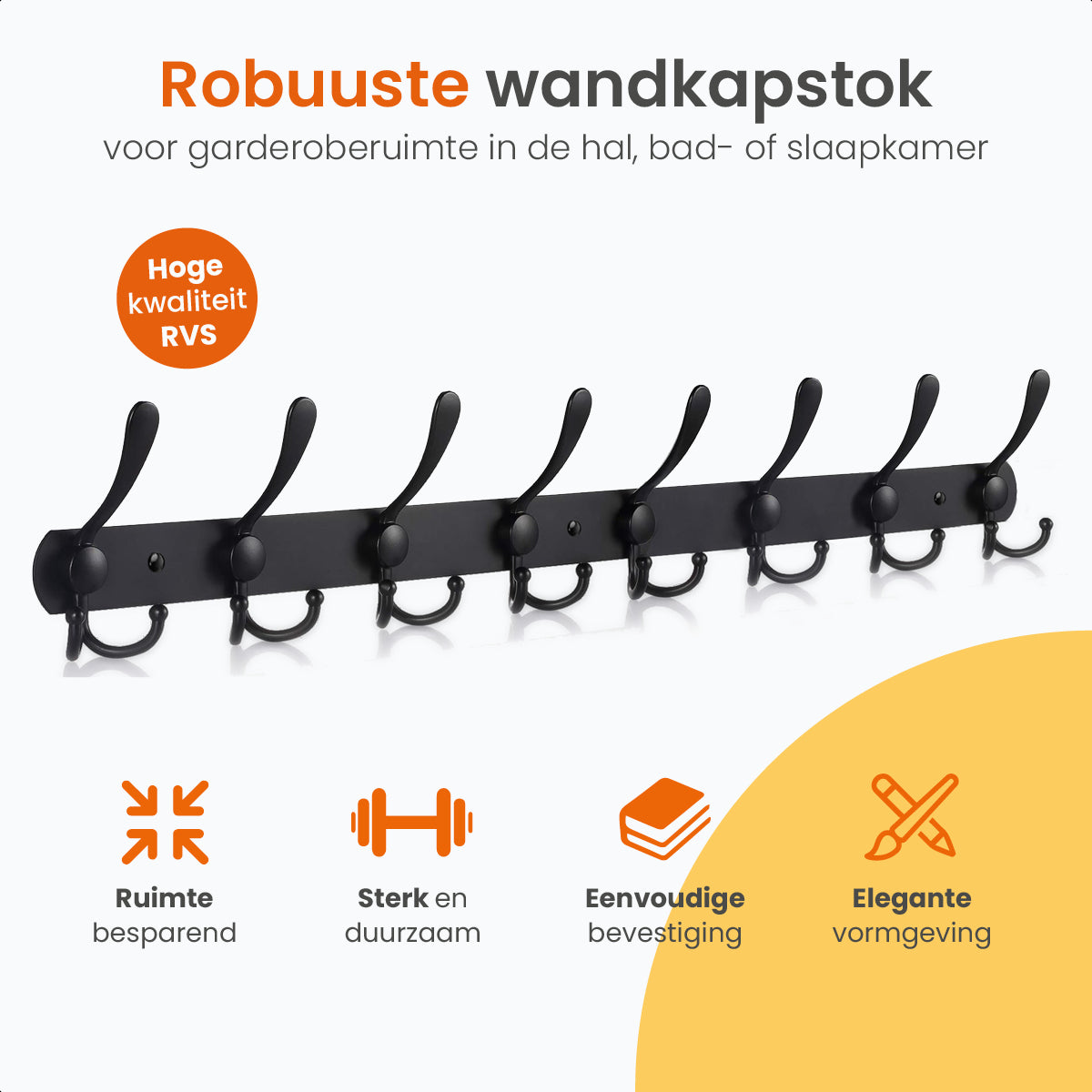 Goliving Wandkapstok - 76 cm
