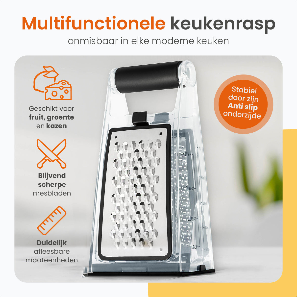 Goliving Keukenrasp met Opvangbak