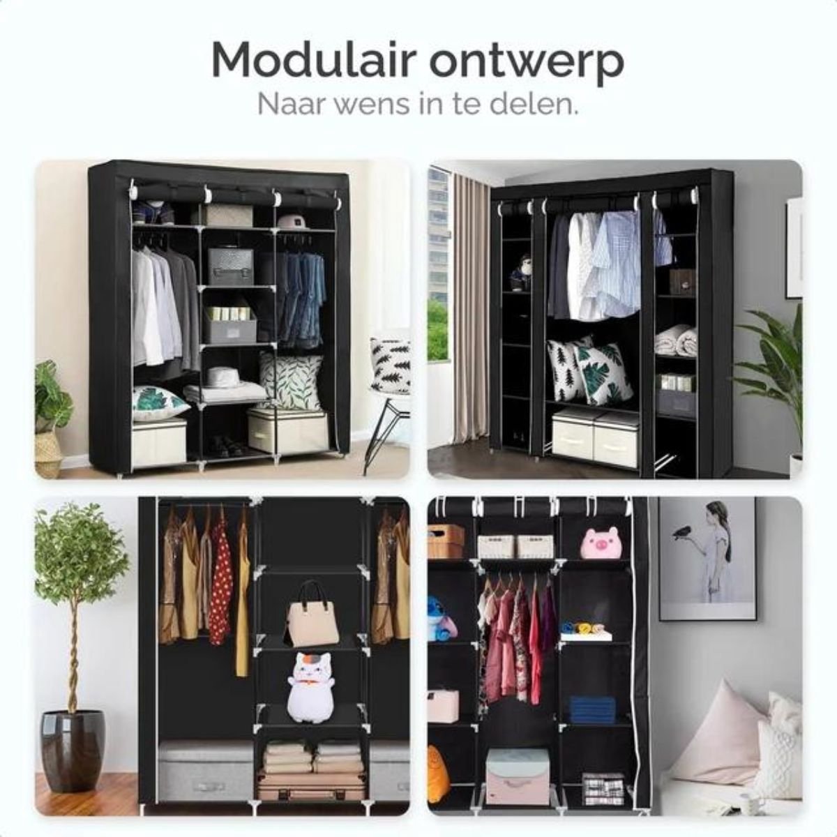 Goliving Opvouwbare Kledingkast - Zwart