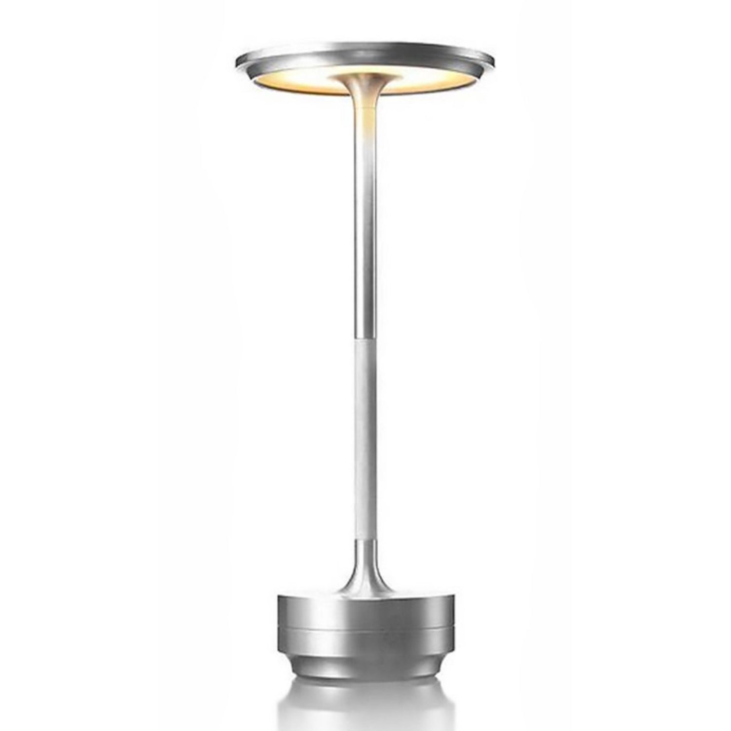 Goliving Horizon Tafellamp Op Accu - Oplaadbaar en Dimbaar - Spatwaterbestendig - Past in ieder interieur - Energiezuinig - Hoogte 27 cm - Zilver