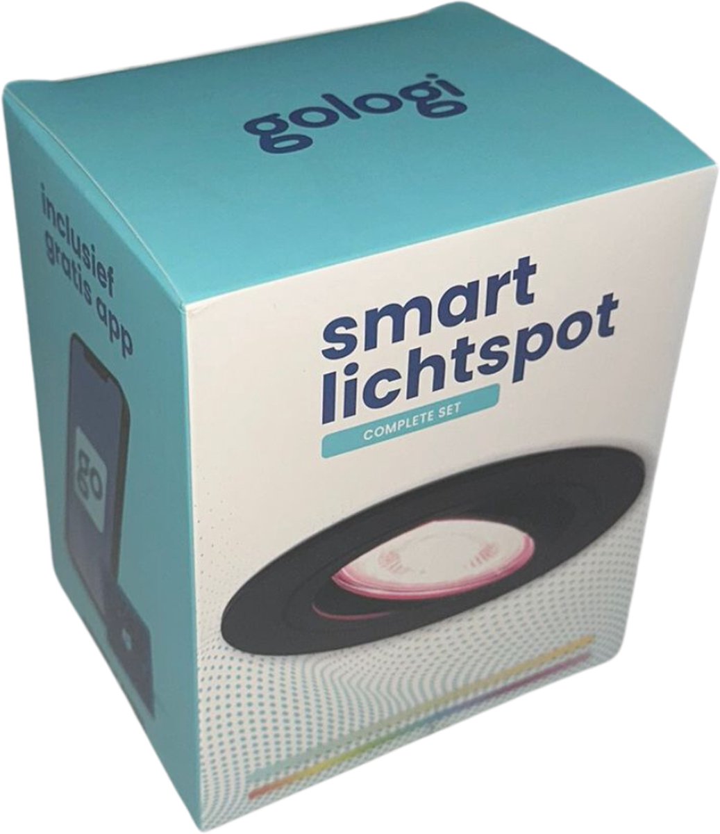 Gologi Slimme Inbouwspots -  Smart LED Downlight Dimbaar - Kantelbaar - RGB+CCT Licht - Gu10 LED Lamp -  Zwart