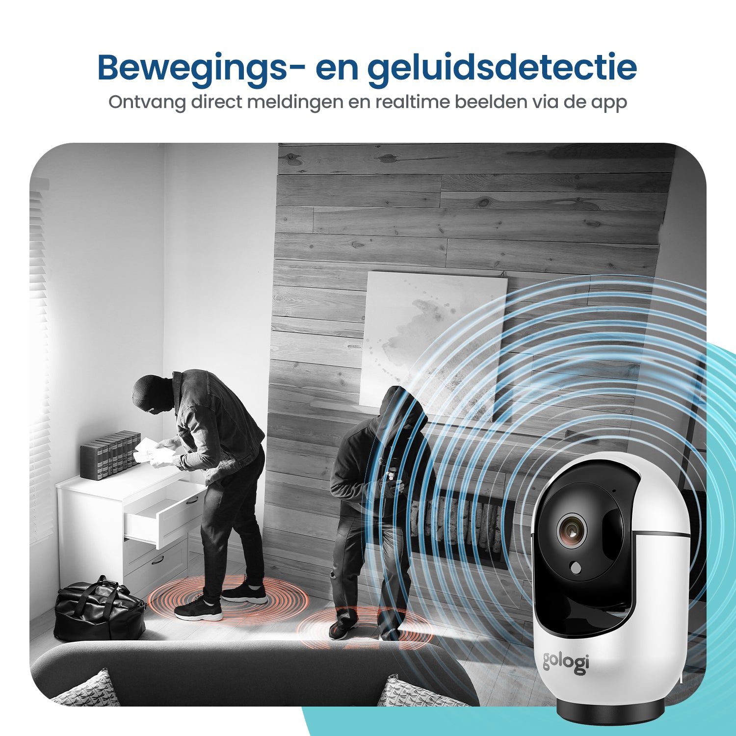 Gologi Huisdiercamera met App en wifi - Wit