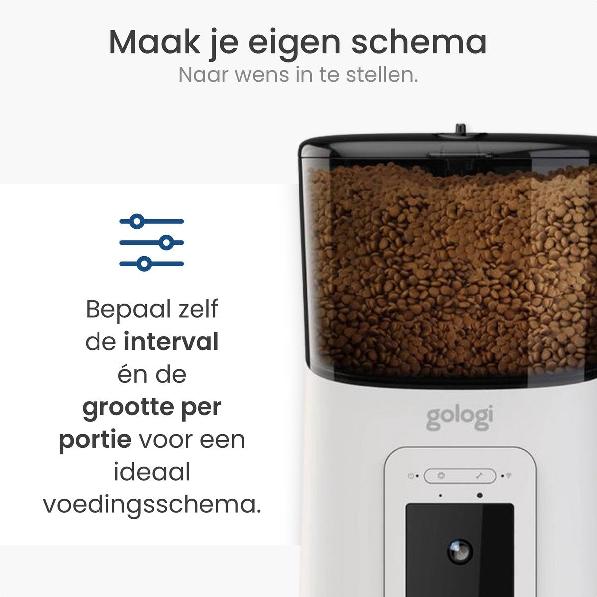 Gologi Automatische voerbak - Wit