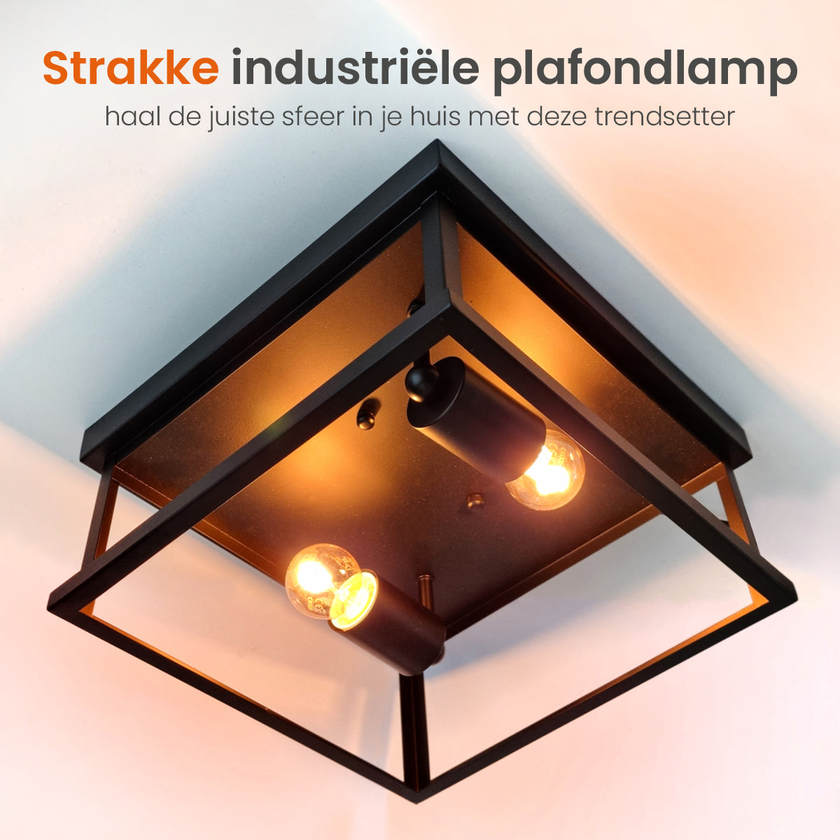 Goliving Plafondlamp Industrieel - E27