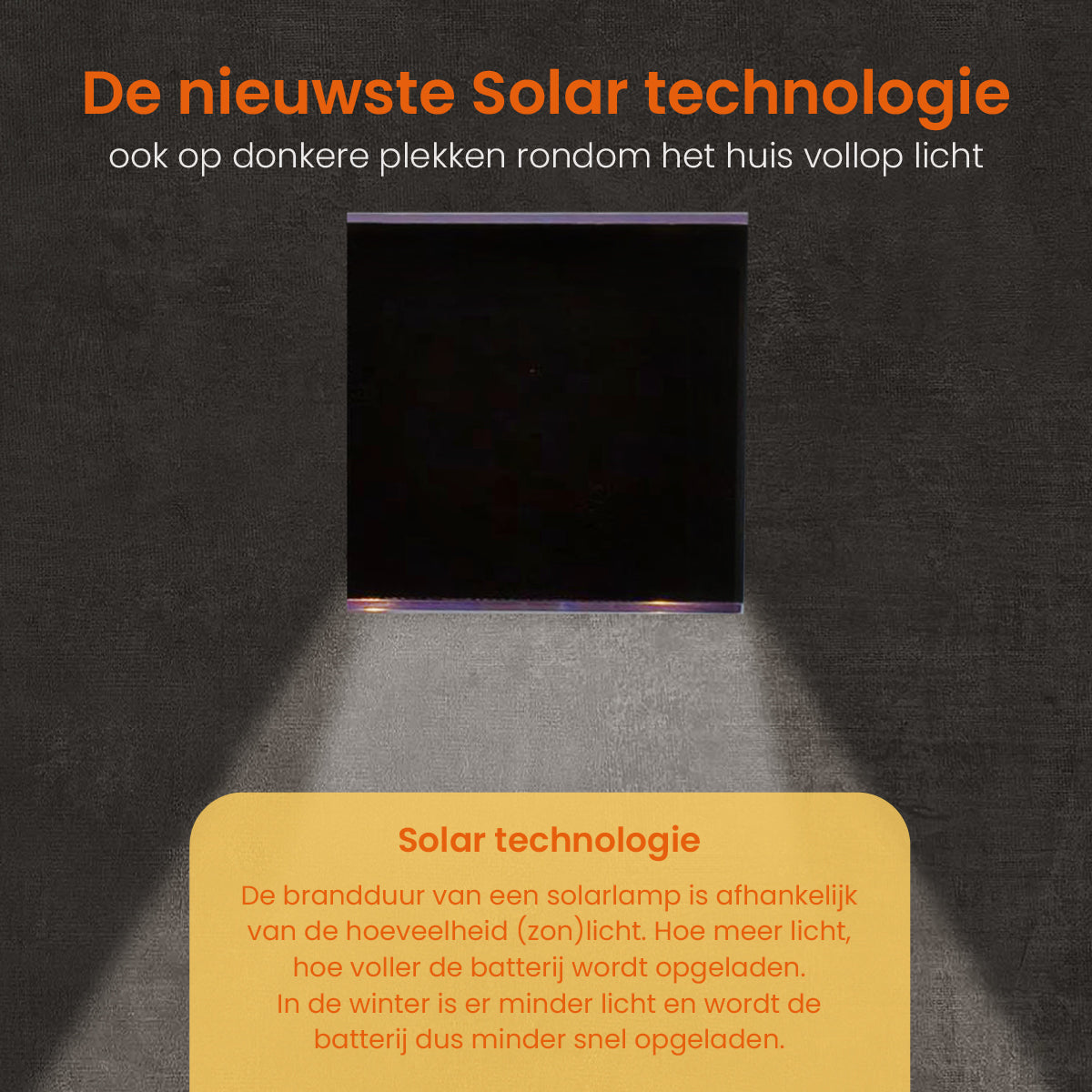 Goliving Solar Kubus Wandlamp Buiten - Solar Tuinverlichting - Zonne Energie Buitenverlichting - Buitenlamp - Zwart