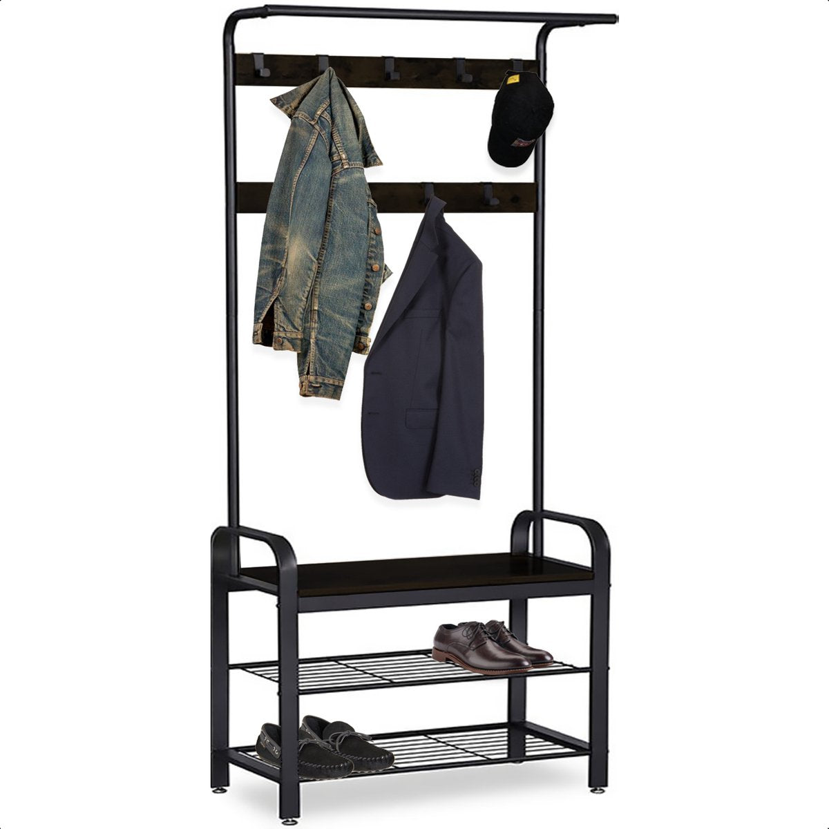 Goliving Kapstok - Zwart Hout