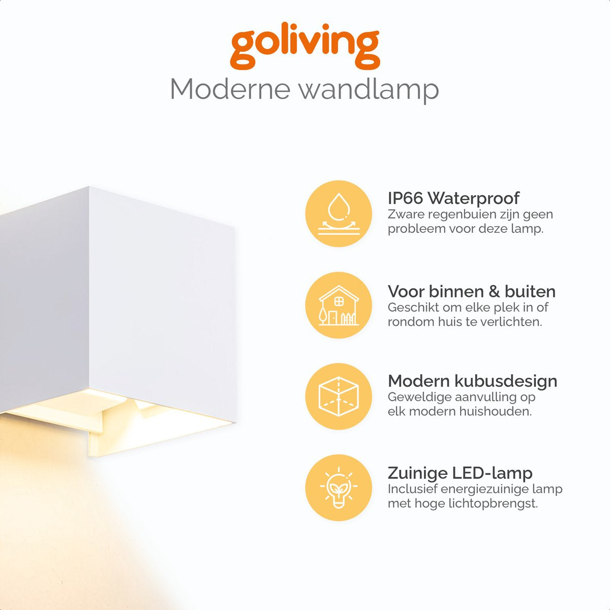Goliving wandlamp - Wit