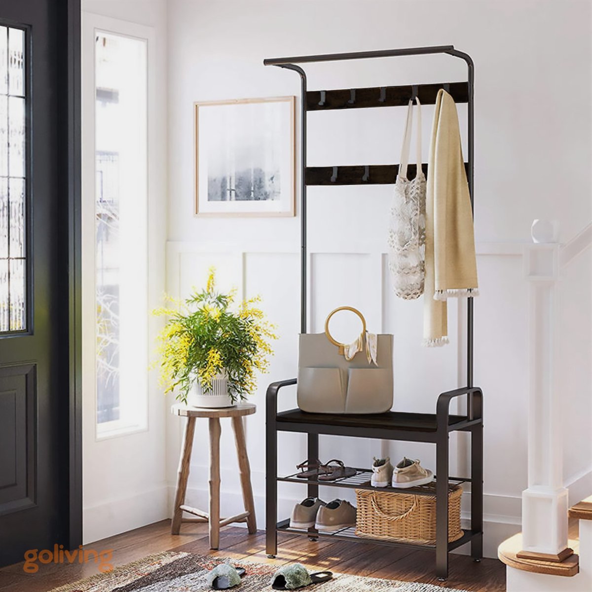 Goliving Kapstok - Zwart Hout
