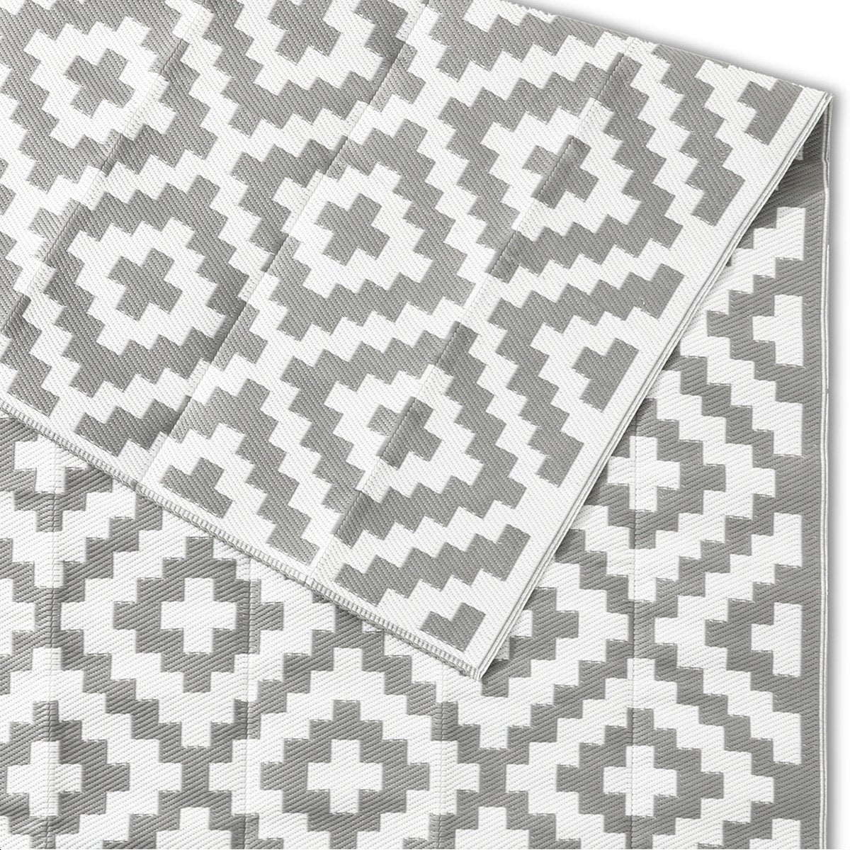 Goliving Buitenkleed Summer Diamond - 183x290CM - Grijs/Wit