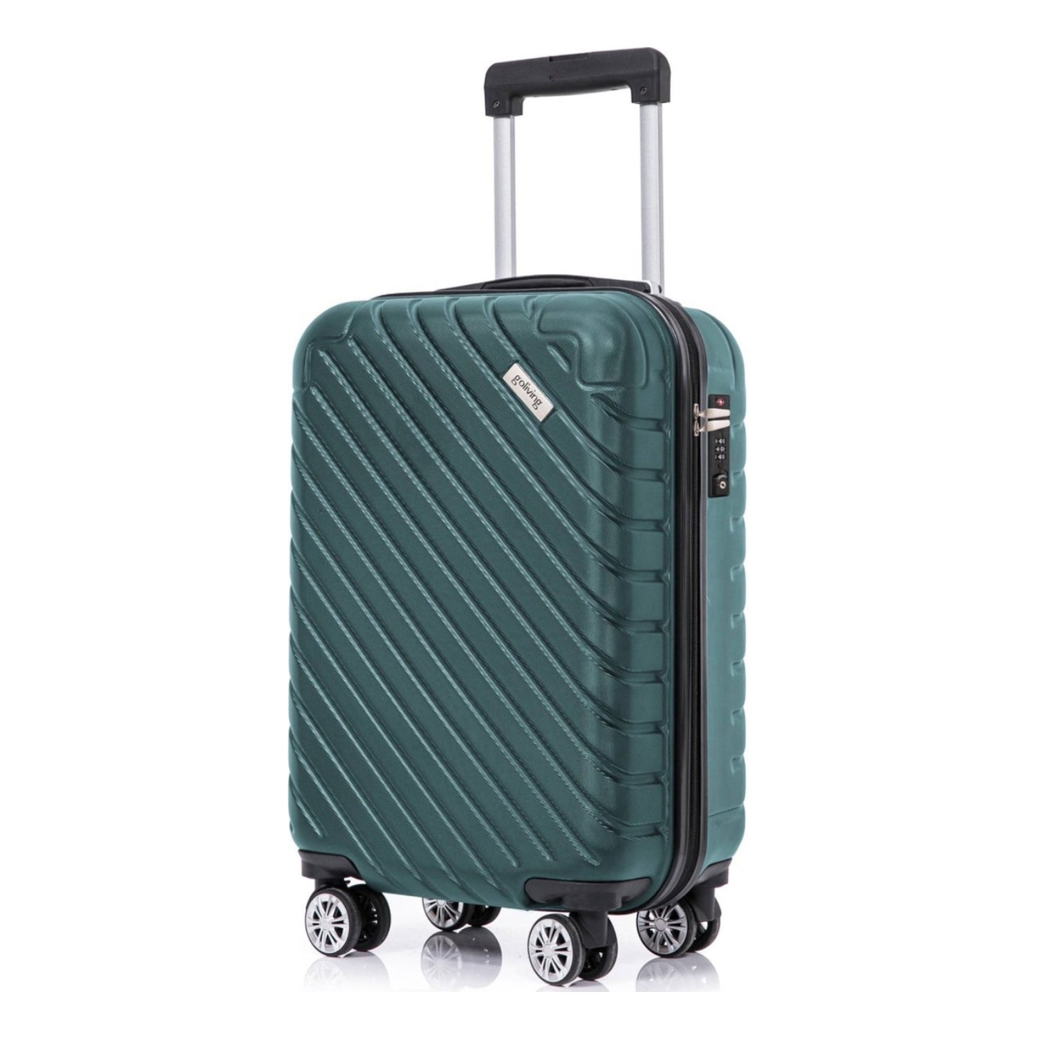 Goliving Handbagage Koffer met Wielen - 55x35x23 - Trolley - Lichtgewicht - TSA Cijferslot - Gevoerde Binnenkant - 38L - Groen