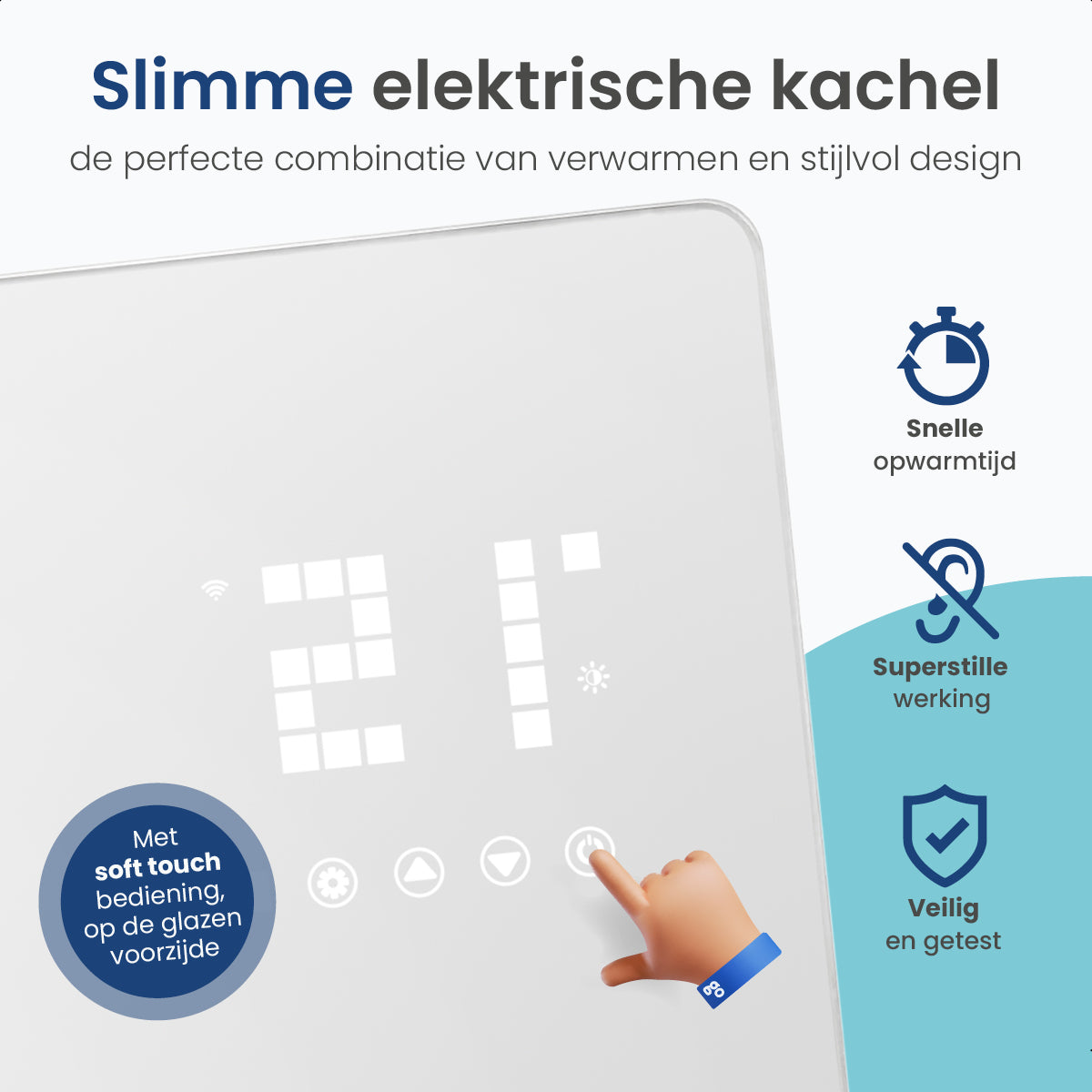 Gologi Elektrische Kachel - 2000W Heater - Wit