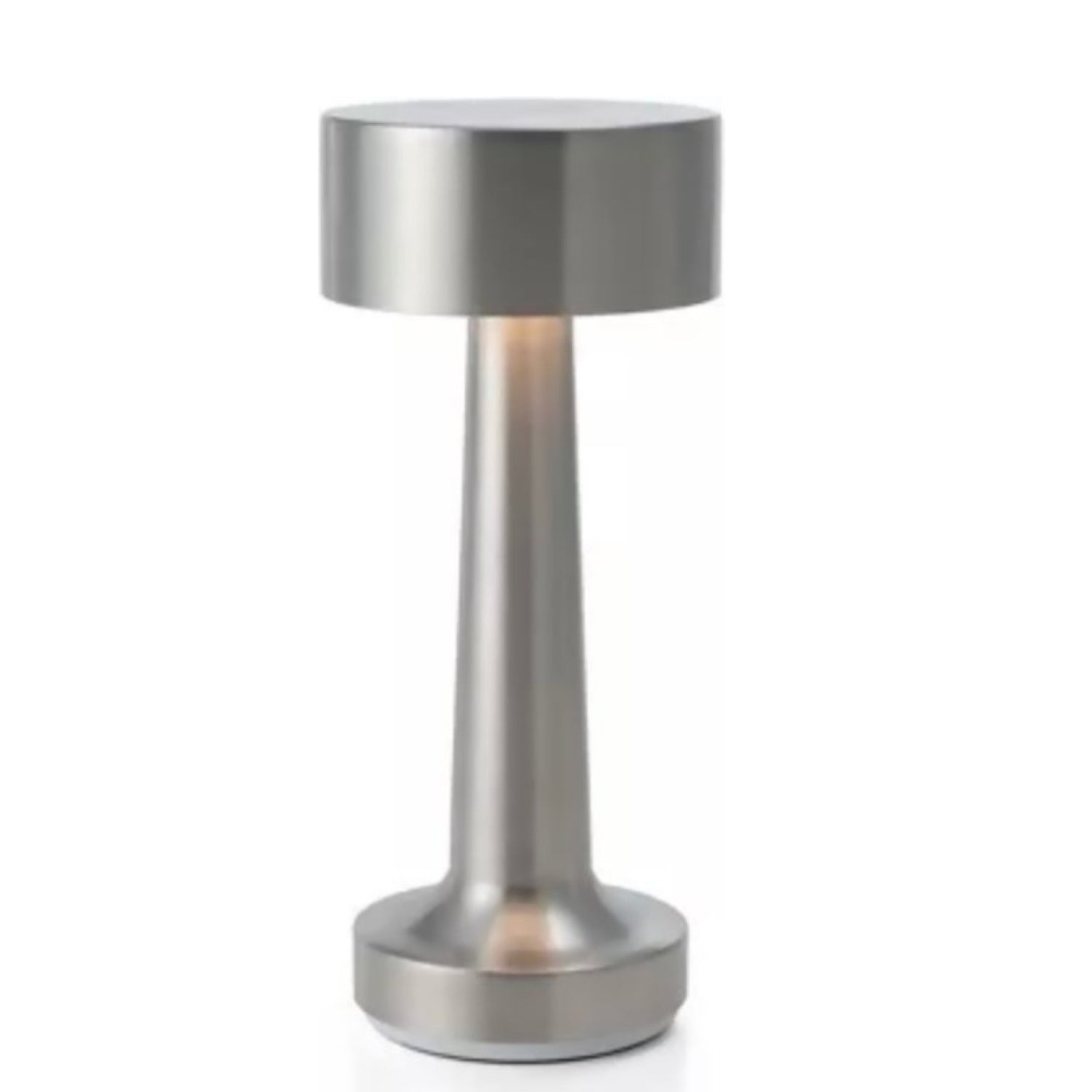 Goliving Classic Tafellamp Oplaadbaar – Draadloos en dimbaar – Moderne touch lamp – Nachtlamp Slaapkamer – 21 cm – Zilver