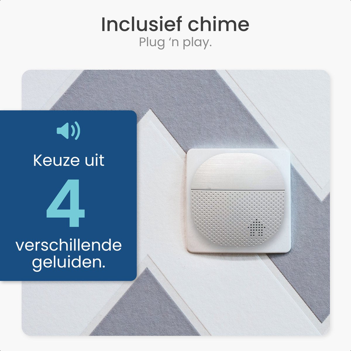 Gologi draadloze deurbel - HD Video Deurbel - Met Camera en WiFi - Inclusief Gong - Nederlandstalige app - Waterdicht - Zwart