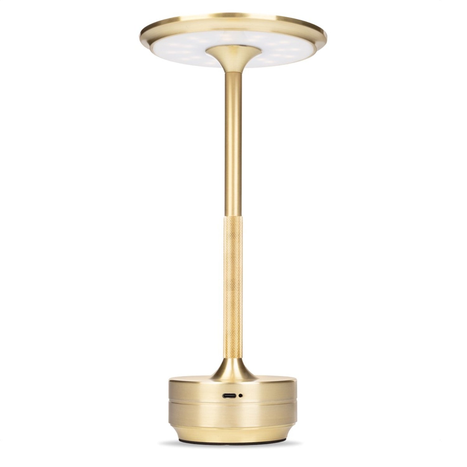 Goliving Horizon Tafellamp Oplaadbaar – Draadloos en dimbaar – Moderne touch lamp – Nachtlamp Slaapkamer – Spatwaterbestendig – 27 cm – Goud