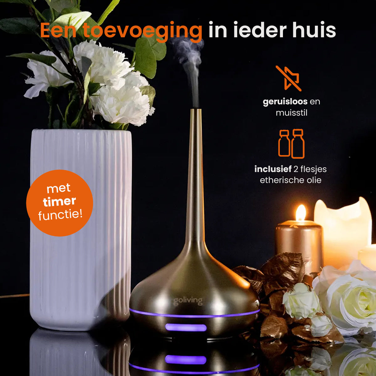 Goliving Aroma Diffuser - Incl. 2x Etherische Olie