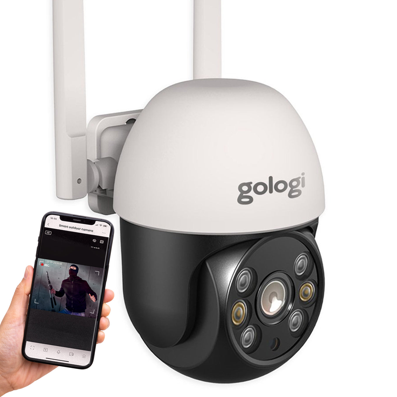 Gologi outdoor camera - 3MP - Met wifi en app