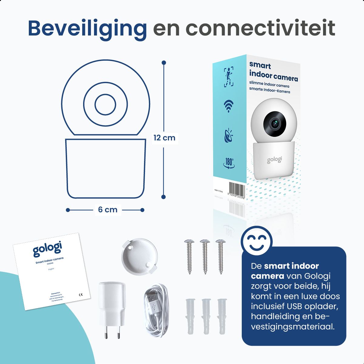 Gologi Beveiligingscamera Binnen - Wit