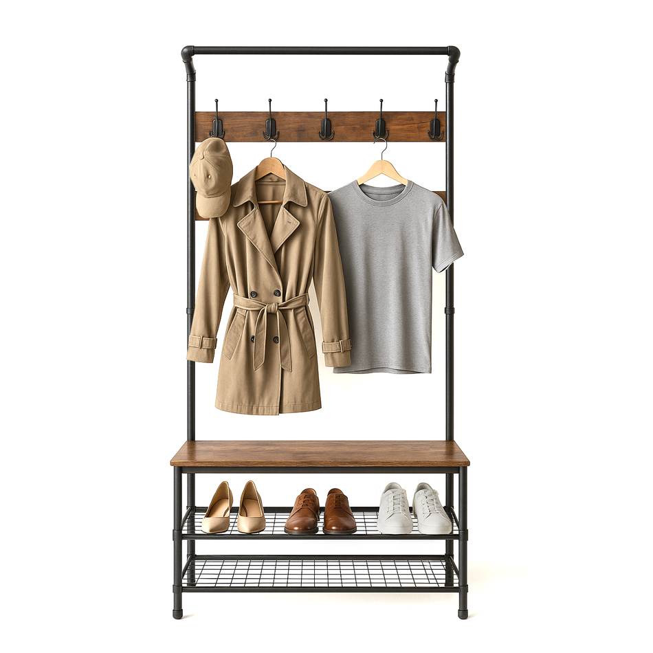 Goliving Kapstok - Bruin Hout