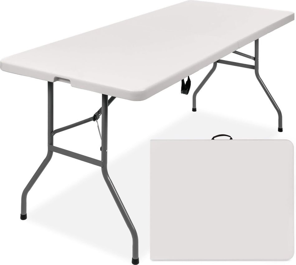 Goliving Inklapbare Tafel - 180 x 70 x 74 cm – Wit