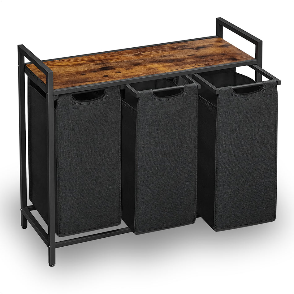 Goliving Wassorteerder - 3 x 38 Liter - Bruin/Zwart