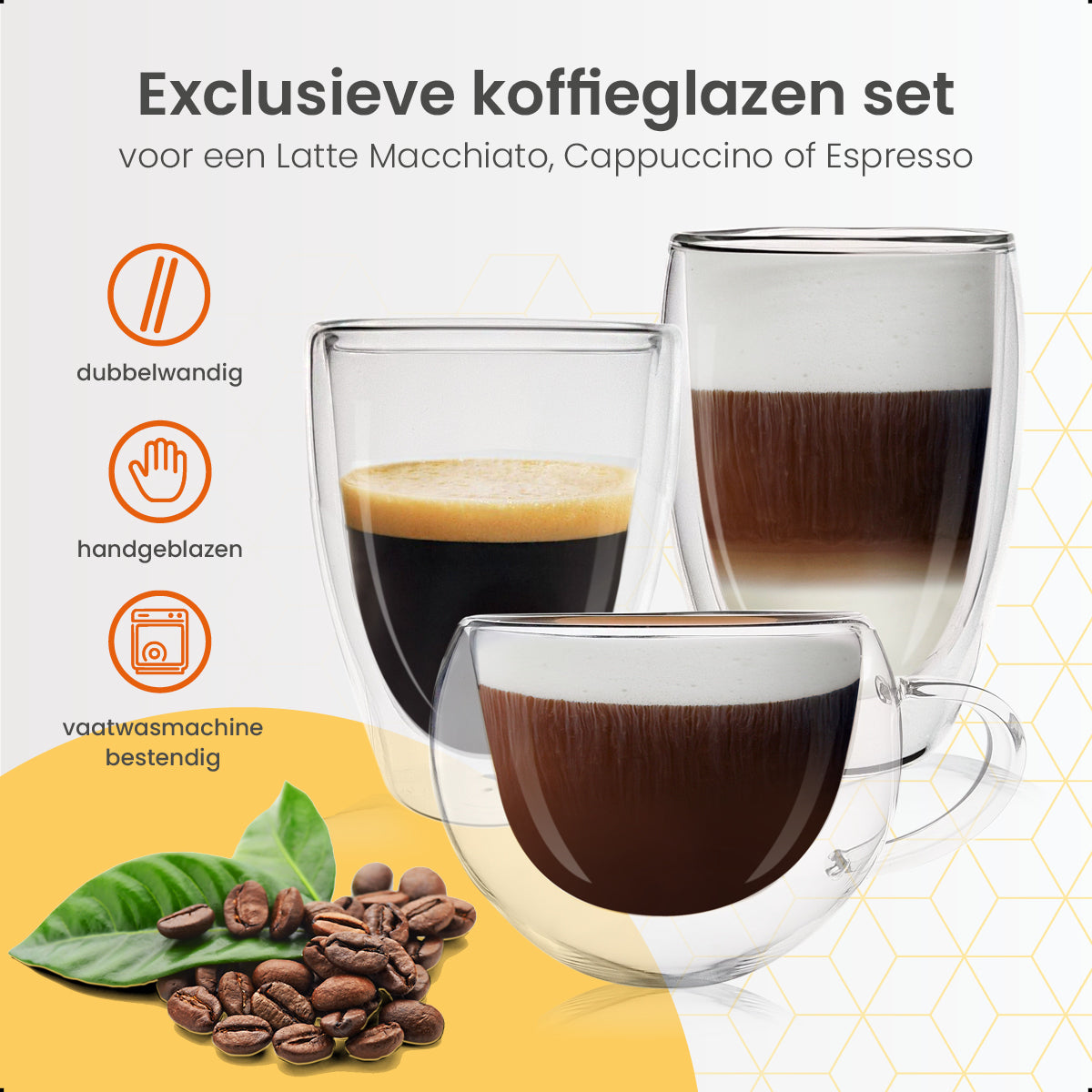 Goliving Dubbelwandige Koffieglazen - Set Van 6