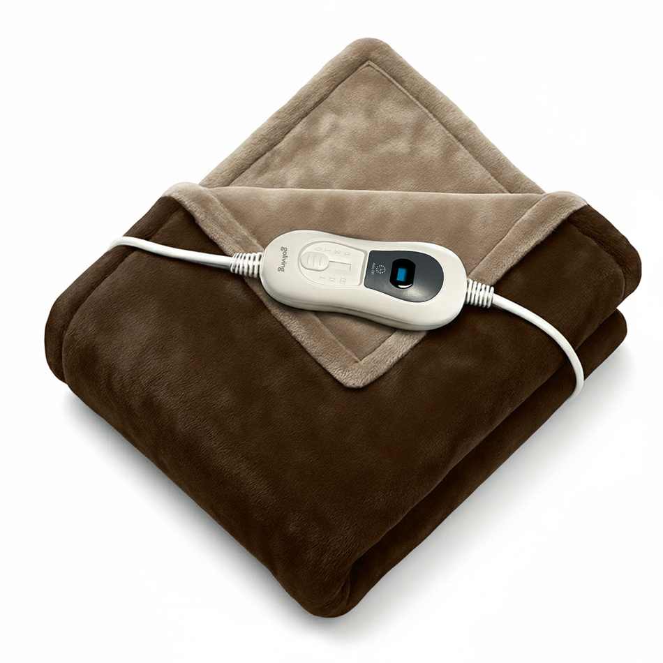 Goliving Elektrische Fleece Plaid - Bruin