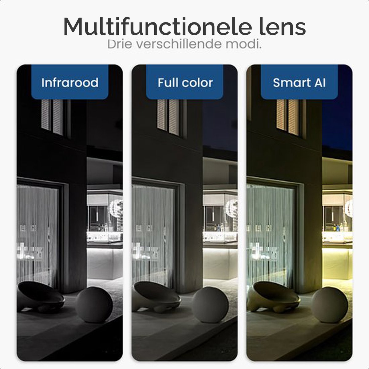 Gologi Superior Outdoorcamera - 3MP - Met wifi en app - Wit