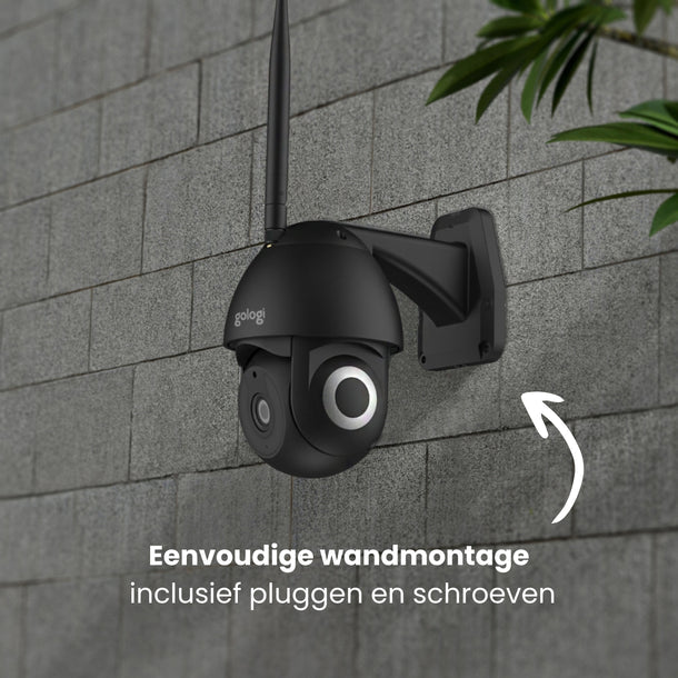 Gologi Superior Outdoorcamera - 3MP - Met wifi en app - Zwart