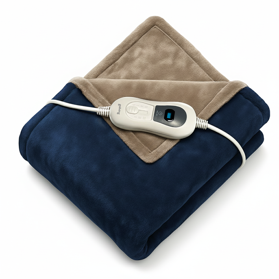 Goliving Elektrische Fleece Plaid - Blauw