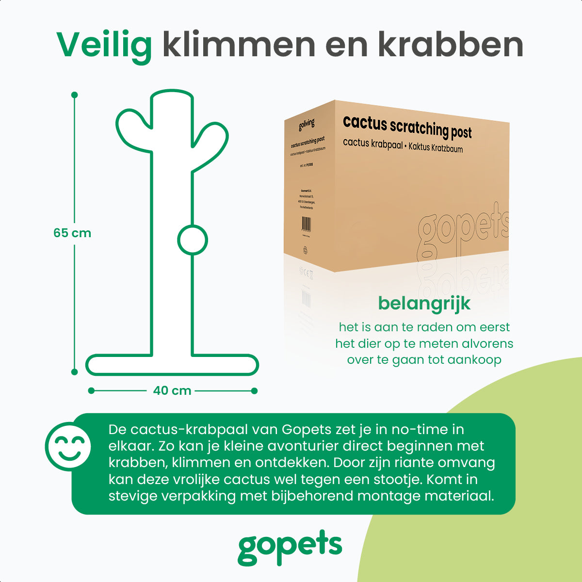 Gopets Krabpaal Katten - 65cm