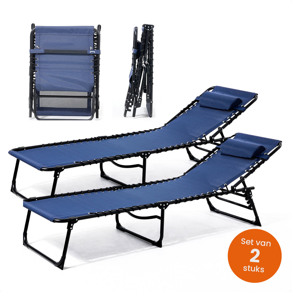 Goliving Ligbed - 2 Stuks - Blauw