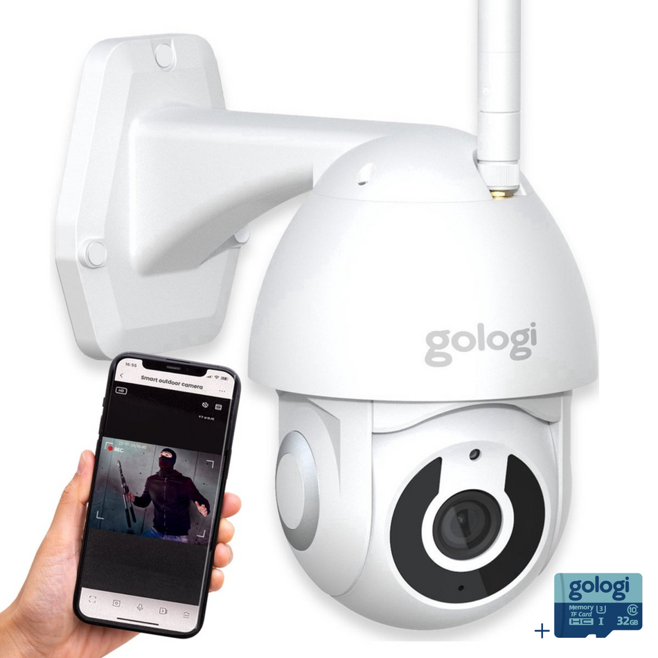Gologi Superior Outdoorcamera - 3MP - Met wifi en app - Wit