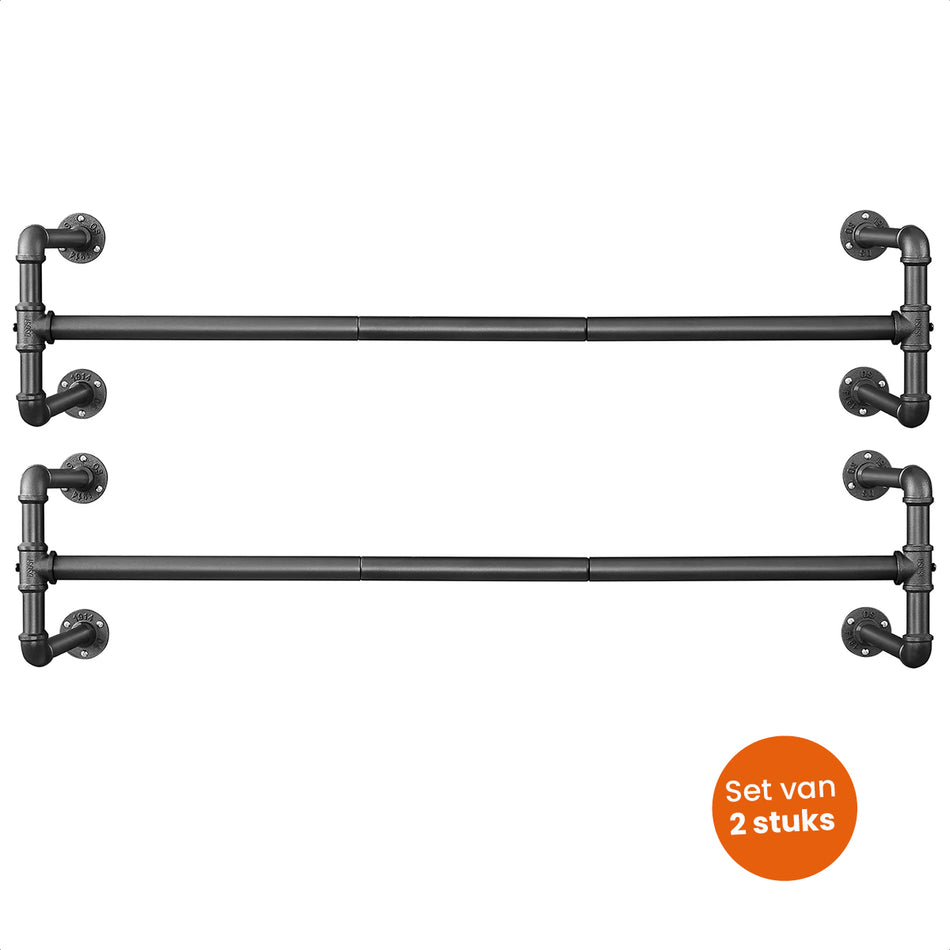 Goliving Kledingstang - 2 stuks - Zwart