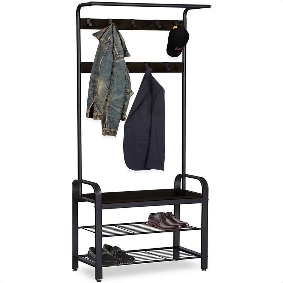 Goliving Kapstok - Zwart Hout