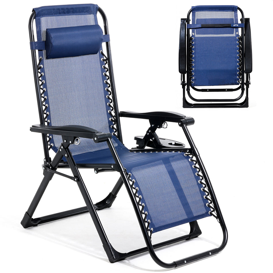 Goliving Opvouwbare Ligstoel - Blauw