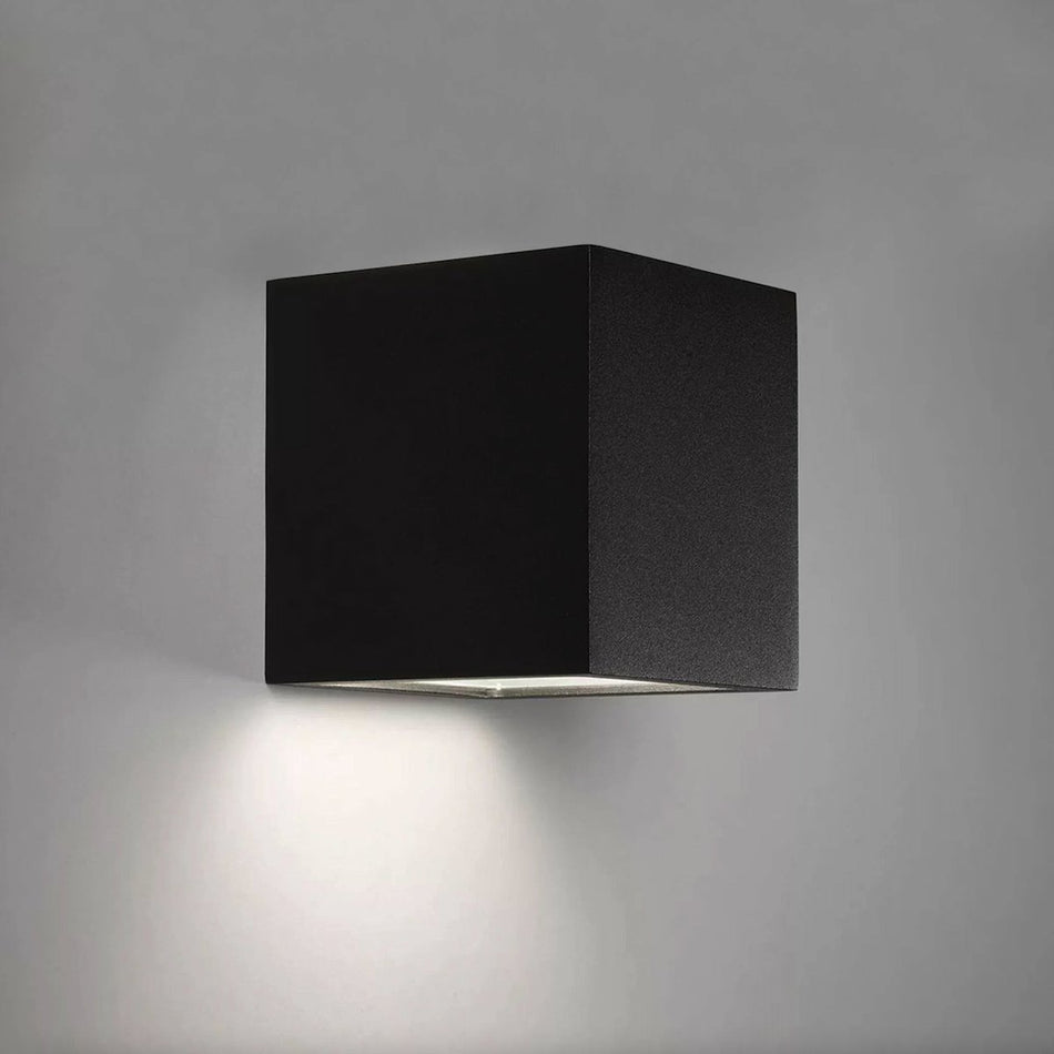 Goliving Solar Kubus Wandlamp - Zwart