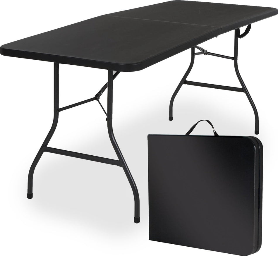 Goliving Inklapbare Tafel - 180 x 70 x 74 cm – Zwart