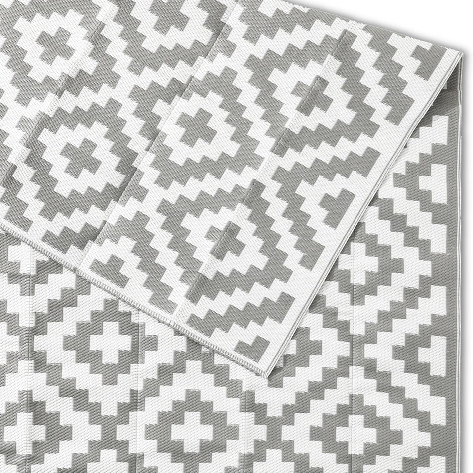 Goliving Buitenkleed Summer Diamond - 183x290CM - Grijs/Wit