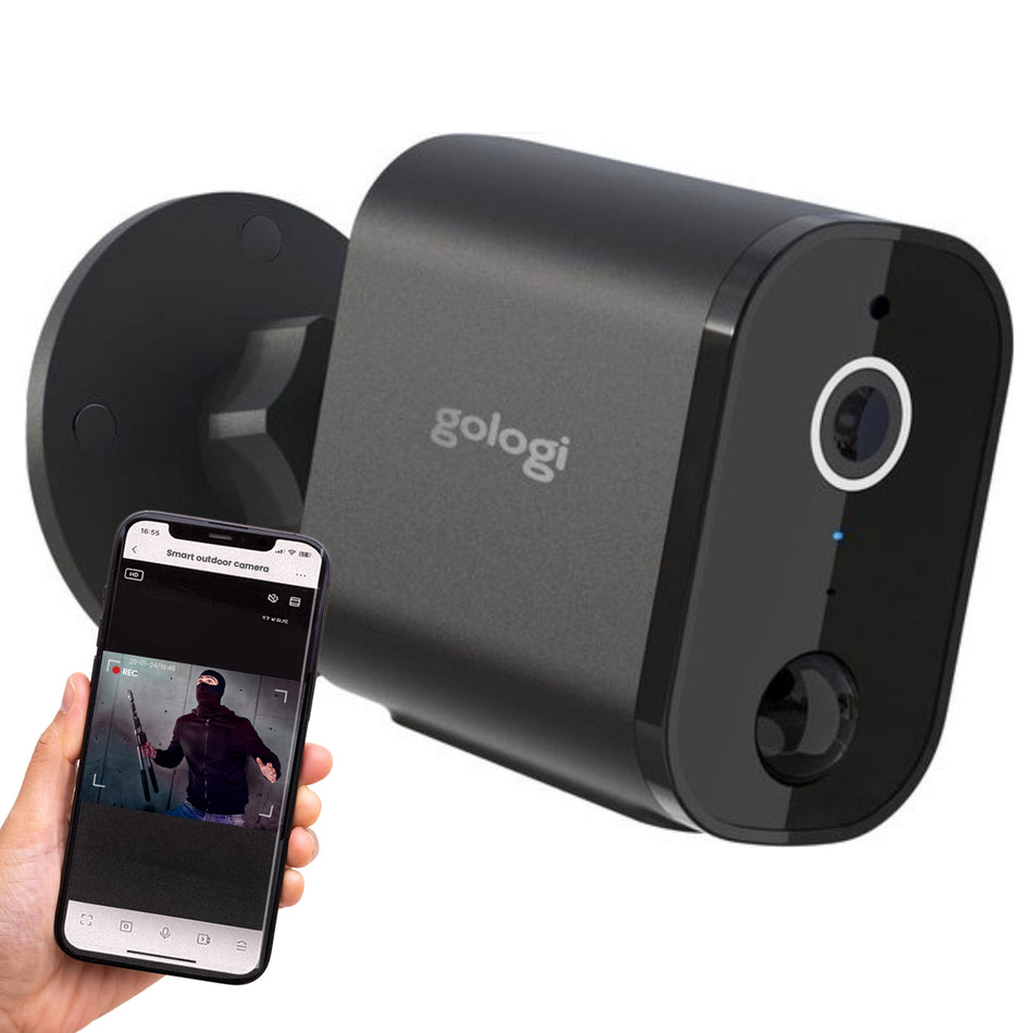 Gologi Draadloze camera op accu - Zwart