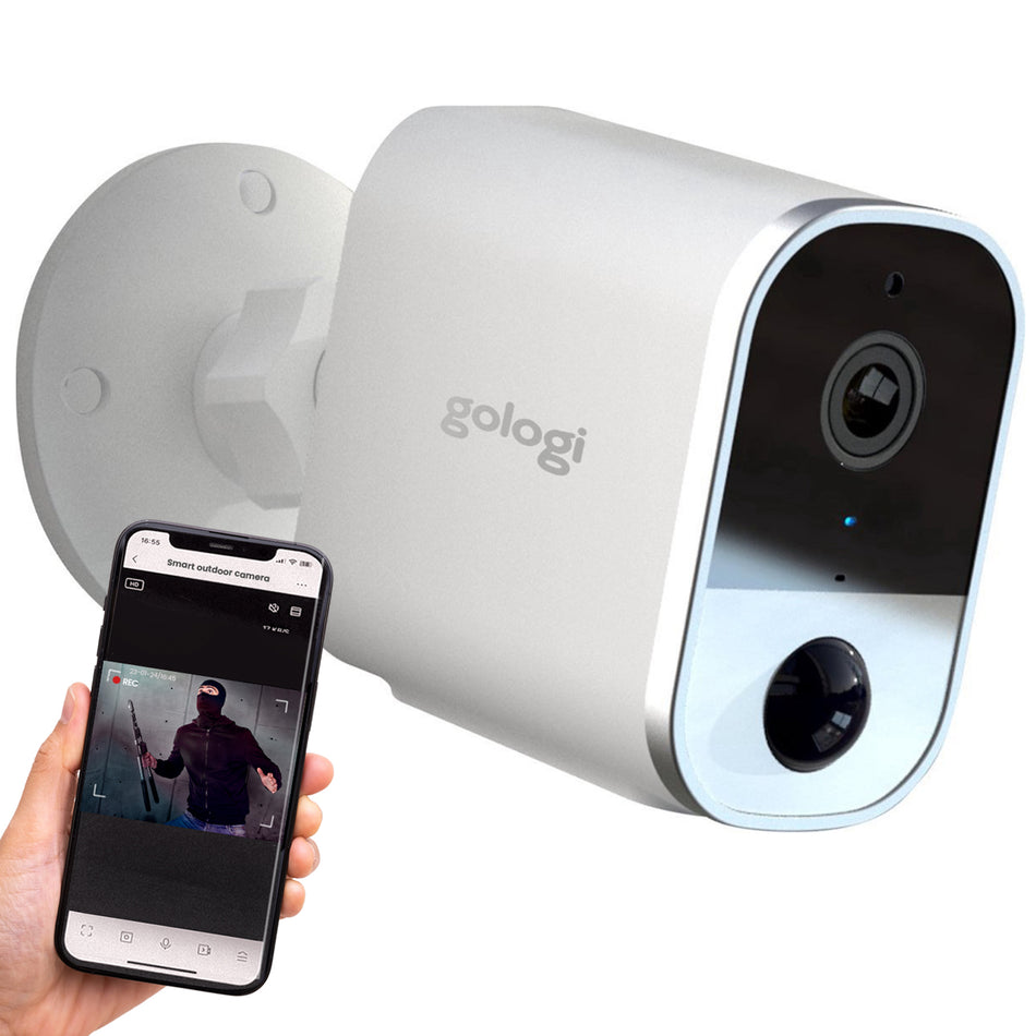 Gologi draadloze camera op accu - Wit
