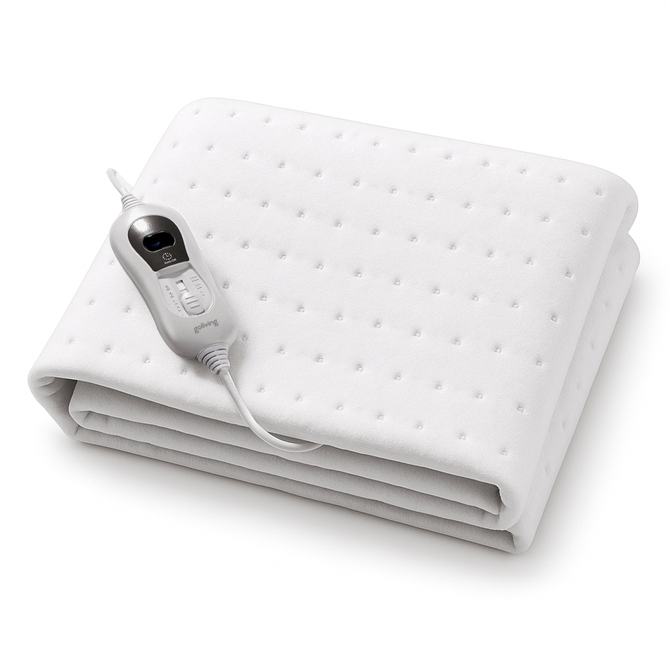 Goliving Elektrische Onderdeken - 60 Watt - Wit - 80 x 150 cm