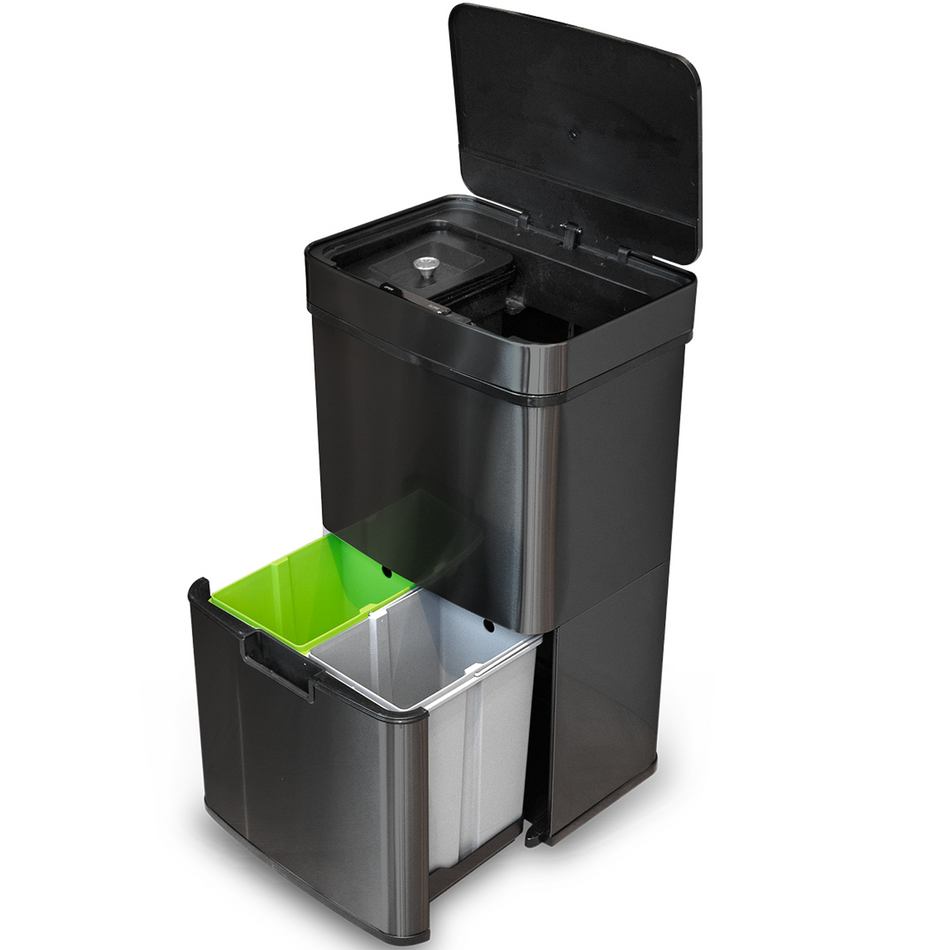 Goliving Automatische Prullenbak Afvalscheiding 64 Liter - Zwart