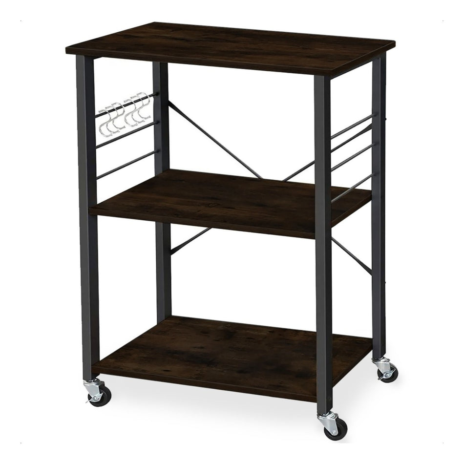 Goliving Keukentrolley - Zwart hout