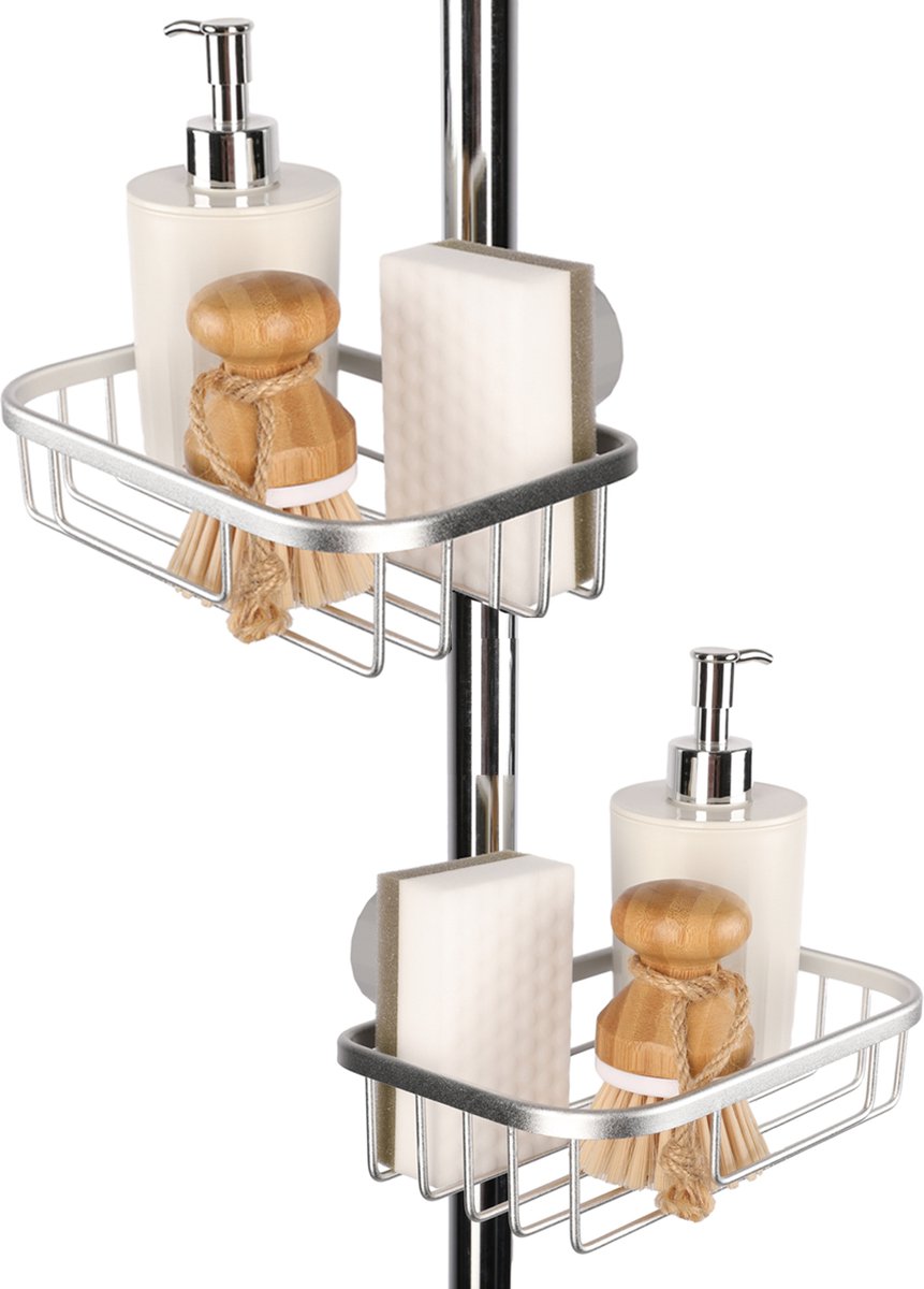 Goliving Doucherek hangend - Set van 2 - Zilver