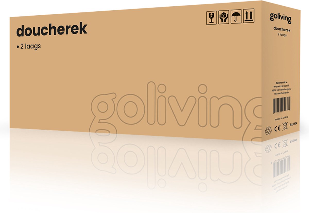 Goliving Doucherek Zonder Boren - 40 x 14 cm - Zwart